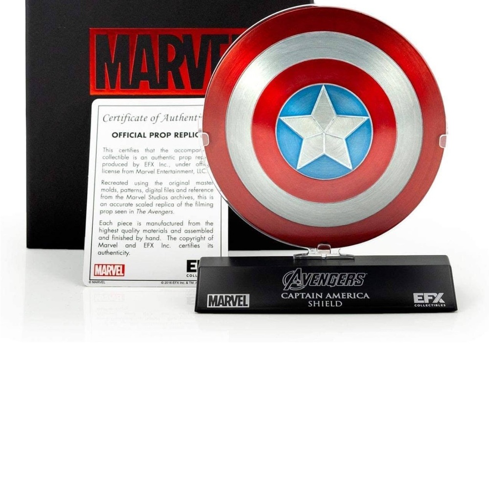 Captain America Mini Die Cast Shield  replica collectible 1:6 scale or 4” NWT